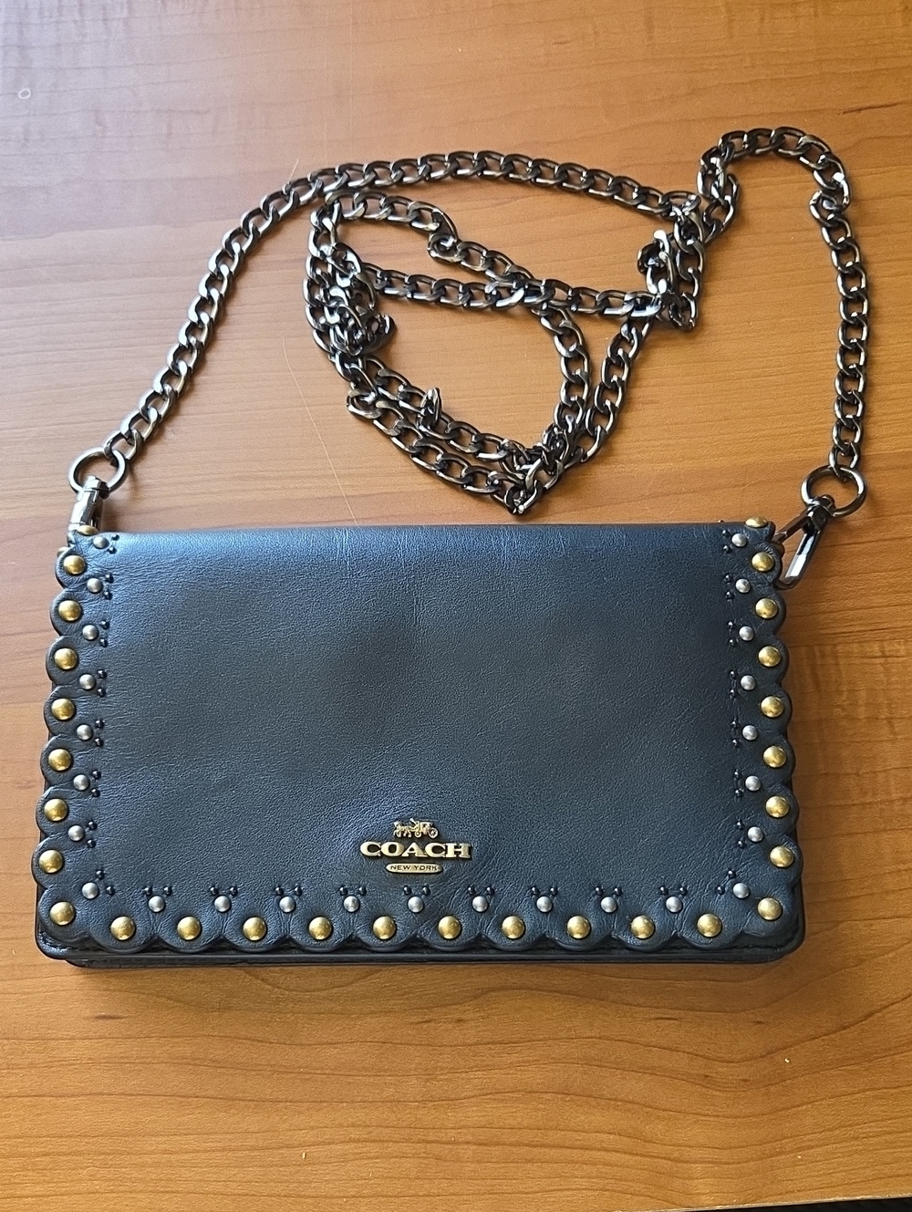 Coach Hayden Studded Clutch